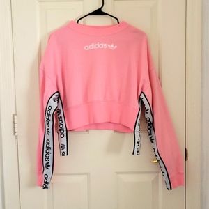 Adidas Cropped Pink Streetwear Sweater